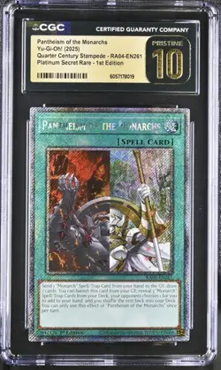 Pantheism Of The Monarchs *CGC PRISTINE 10* RA04-EN261 *POP 1* Plat Secret Rare - Image 1