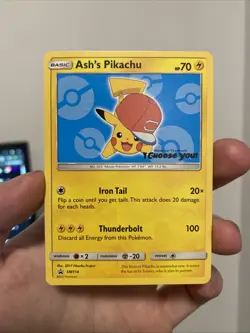 Ash's Pikachu - SM114 - Pokemon Sun & Moon Promo Rare Card VLP - Image 1