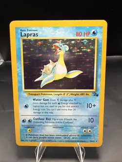 Pokemon Card - Lapras Fossil 10/62 Holo Rare - Image 1