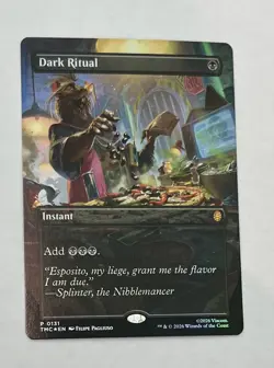 Dark Ritual 131 PROMO BORDERLESS FOIL TMNT Pizza Box Commander MTG NM Card Rare - Image 1