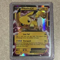 Pokemon Pikachu EX Promo Holo Card XY84 Basic HP130 English XY - Image 1
