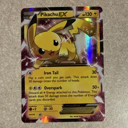 Pokemon Pikachu EX Promo Holo Card XY84 Basic HP130 English XY - Image 3