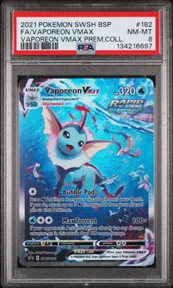Vaporeon VMAX SWSH182 Pokemon TCG Sword & Shield Promo Card Holo PSA 8 NM-MT - Image 1