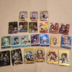 140+ Genshin Impact Card Lot, CCG TCG Anime Waifu & Chibi Bulk Collection NM/M - Image 1