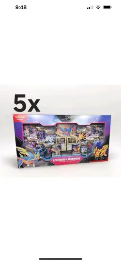 5x Pokemon TCG: Legendary Warriors Premium Collection Box, Zacian Zamazemta Prom - Image 1