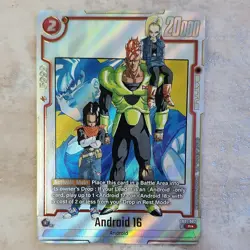 Bandai Dragon Ball Super Card Game Android 16 SB01-002 R Foil Battle Card - Image 1