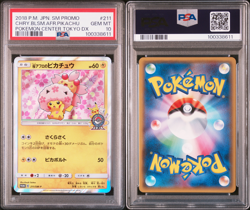 PSA 10 CHERRY BLOSSOM AFRO PIKACHU POKEMON CENTER TOKYO DX 211/SM-P Japanese - Image 3