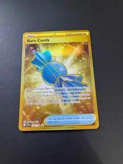 Rare Candy 256/198 Scarlet Violet Base Pokemon Trading Golden Hyper Rare TCG - Image 2