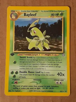 Pokemon Bayleef 29/111 Neo Genesis 1st Edition LP See Pictures - Image 1