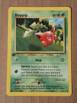 Pokemon Hoppip 61/111 Neo Genesis 1st Edition LP See Pictures - Image 1
