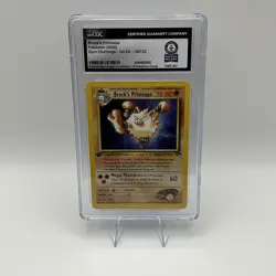 CGC Pokemon Brock’s Primeape 1st Edition Gym Challenge World Record Holder - Image 1