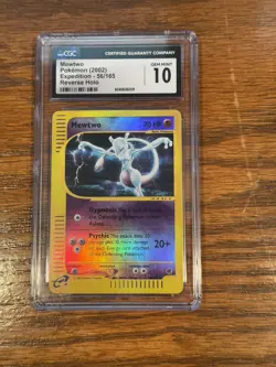 Mewtwo 2002 Pokemon Expedition #56/165 Reverse Holo CGC Gem Mint 10 - Image 1