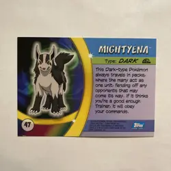 Mightyena Topps Pokemon Advanced Challenge #47 2004 - Image 2