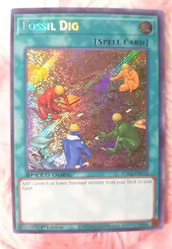 Yu-gi-oh! Fossil Dig (Secret Rare) SGX4-ENC14 1st Edition Speed Duel TCG - Image 1