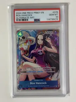 One Piece TCG Boa Hancock PRB01 OP01-078 Alt Art PSA 10 ENGLISH Free Ship - Image 1