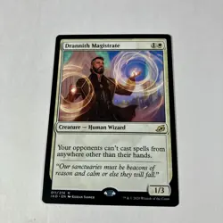 MTG Drannith Magistrate Ikoria: Lair of Behemoths Regular Magic Card LP - Image 1