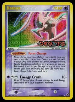 Pokemon Card Deoxys Deoxys 17/107 Reverse Holo Rare STAMPED - Image 1