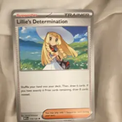 Pokemon Lillie's Determination Trainer Supporter Card 119/132 MEG English - Image 1