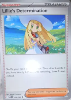 Pokemon Lillie's Determination Trainer Supporter Card 119/132 MEG English - Image 2