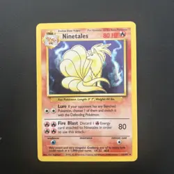 Pokemon TCG Ninetales Base Set Holo Unlimited Rare Card 12/102 WOTC - Image 1