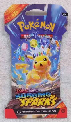 POKEMON Scarlet Violet Surging Sparks Sleeved Booster Pack * NEW * FREE SHIPPING - Image 1