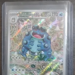 Pokemon Seismitoad Full Art Illustration Rare Holo SV: Black Bolt 105/086 Card - Image 3