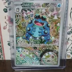 Pokemon Seismitoad Full Art Illustration Rare Holo SV: Black Bolt 105/086 Card - Image 4