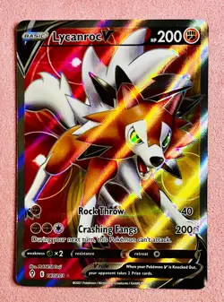Lycanroc V 187/203 Evolving Skies | 2021 Pokemon TCG Card Full Art Ultra Rare NM - Image 1