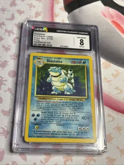 CGC mint 8 ERROR Blastoise 1999 Base Set 2/102 Holo Pokemon Card Additional Ink - Image 3