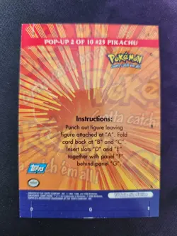 Pikachu #203 Topps Trading Cards Series 3 Pokemon Near Mint - Image 2
