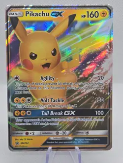 Pikachu GX SM232 Black Star Promo Full Art Holo Pokemon Card NM - Image 1
