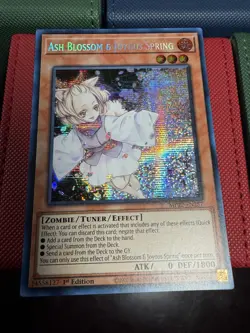 LP Yu-Gi-Oh! Ash Blossom & Joyous Spring Prismatic Secret Rare Card MP22-EN257 - Image 1