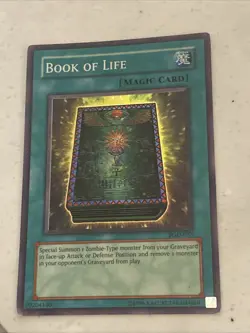 Yugioh Card TCG Book of Life PGD-033 Super Rare Holo Unlimited Edition LP - Image 1