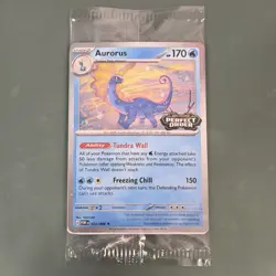Aurorus Promo Card Cosmo Holo Pokemon Perfect Order Stamped 024/088 Barnes Noble - Image 1