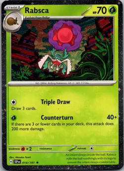 Rabsca (Cosmos Holo) 024/162 Holo Uncommon Prize Pack Series Cards Pokemon NM - Image 1