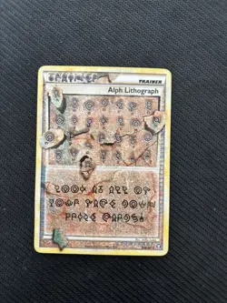 Pokemon Alph Lithograph THREE Holo Ultra Rare Undaunted Trainer Card 2010 - Image 1