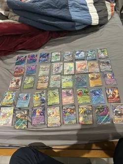 Lot Of 40 Pokemon Cards, Full Arts, Ex, Vmax Cards - Image 1