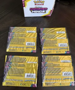 Pokemon Sun & Moon Unified Minds 3 Card Pack Lot of 12 Sealed - Image 3