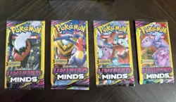Pokemon Sun & Moon Unified Minds 3 Card Pack Lot of 12 Sealed - Image 4