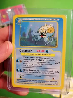 FUNSKOOL Omastar k07 Rare Indian Meteoroid Pokemon Card - Image 2