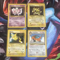 4 Pokemon Cards First Movie Set WB Black Star Promo, See Video - Image 1