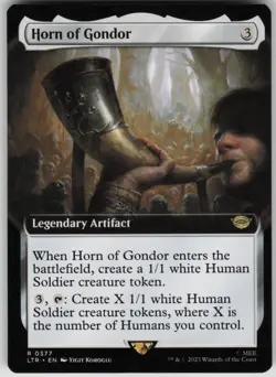 MTG TCG Horn of Gondor (Extended Art) R The Lord of the Rings 377 - Image 1