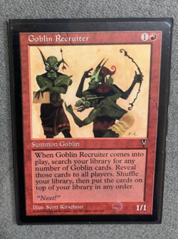 Magic: The Gathering MTG Goblin Recruiter Creature - Visions - Near-Mint/NM A+!! - Image 1