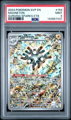 2024 POKEMON SVP EN-SV BLACK STAR PROMO #159 MAGNETON PSA 9 - Image 1