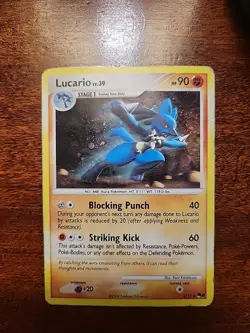 Pokemon Lucario Holo POP Series 8 7/17 2008 (DMG) - Image 1