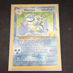 Pokemon Blastoise Holo Rare Base Set 2/102 100 HP English TCG Card - Image 1