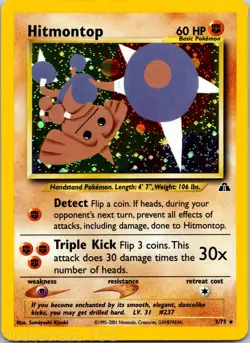 Hitmontop 3/75 Holo Rare Neo Discovery Pokemon LP - Image 1