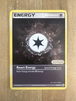 Pokemon TCG React Energy EX Legend Maker 82/92 Reverse Holo Uncommon LP/MP - Image 1