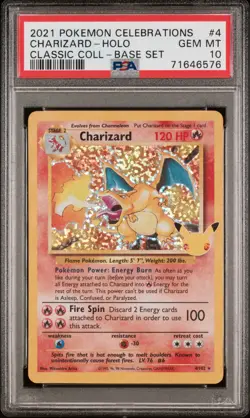 Charizard-Holo Pokemon Celebrations Classic Collection 4 NM PSA 10 - Image 1