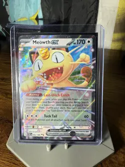 Pokemon TCG Perfect Order Meowth EX 062/088 Double Rare English Sleeve Topload - Image 1